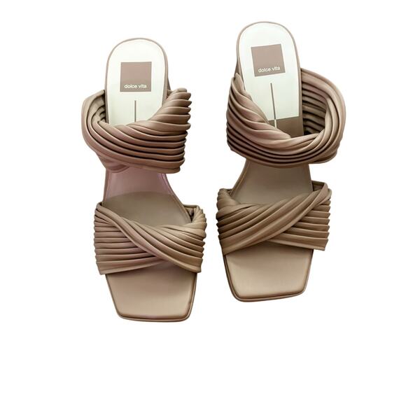 Dolce Vita Altin Platform Slide Sandal 11 Tan NEW - Picture 4 of 7